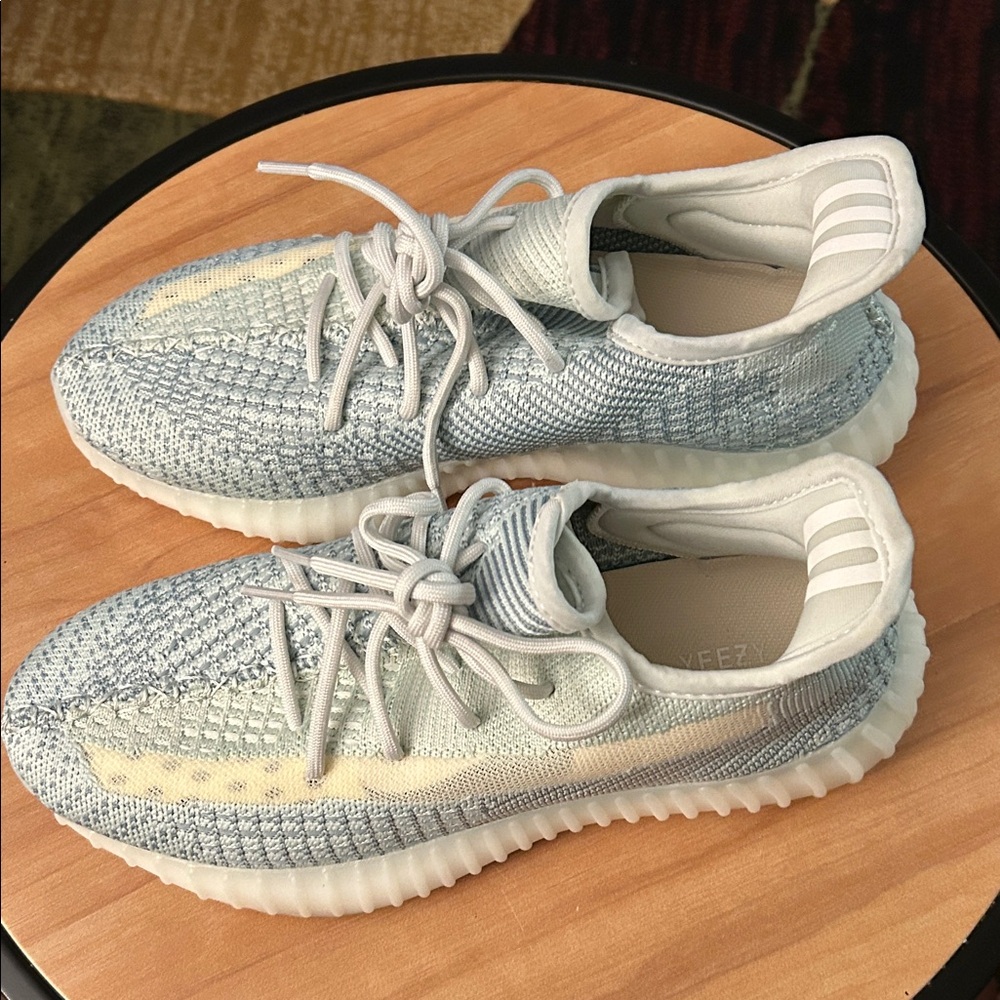 Adidas Yeezy Boost 350 V2 in Light Blue and Cream